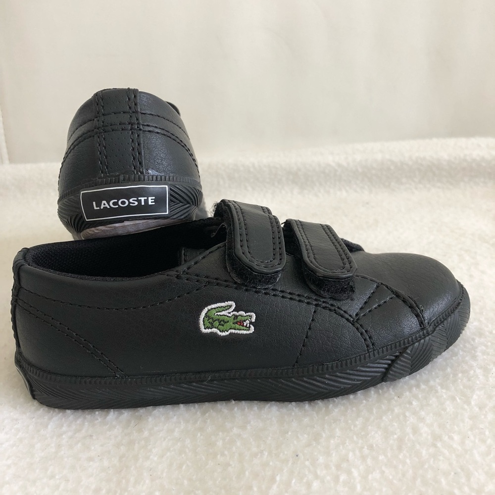 Lacoste toddlers black sneakers. Almost new.